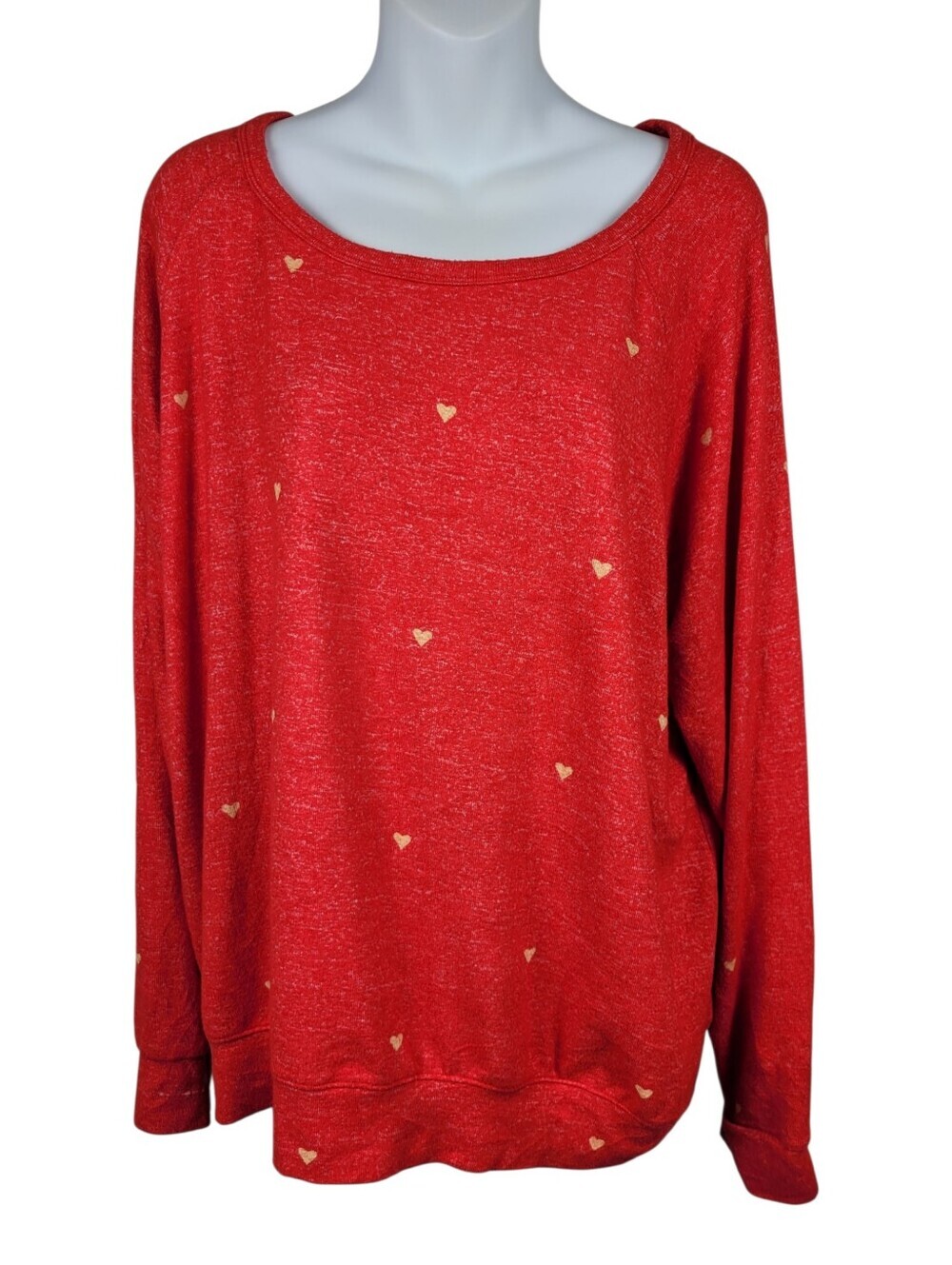 2/$20 Buffalo David Bitton Red Heart Pattern Sweatshirt Top Blouse Size: XXL